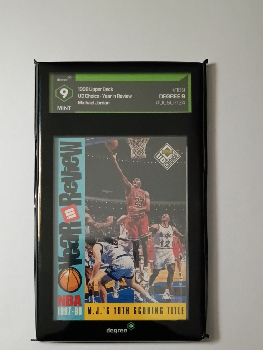 Michael Jordan NBA Trading Card - Black & Green Display